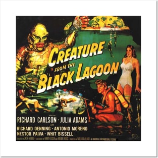 Classic Universal Horror Movie Poster - Creature from the Black Lagoon Posters and Art